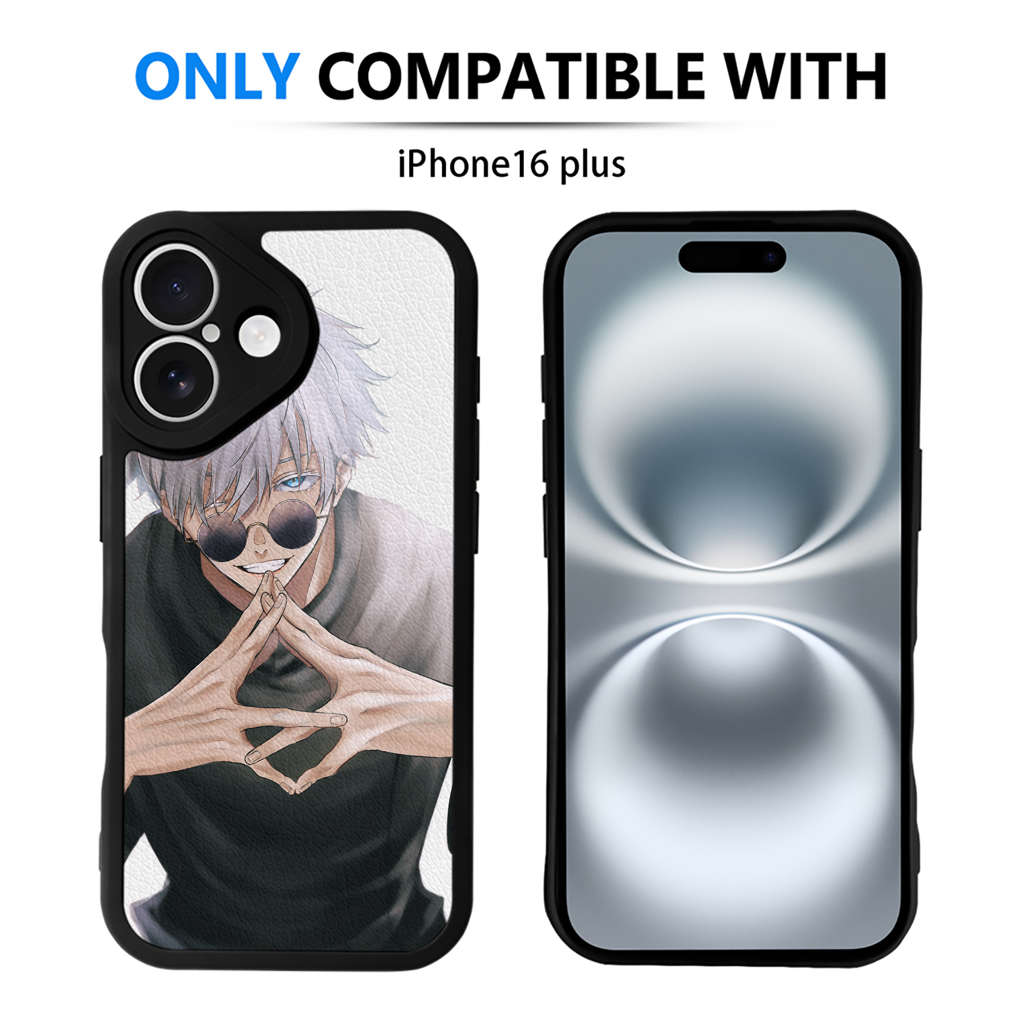 （画像用） 呪術廻戦 Jujutsu Kaisen 【iPhone 16シリーズ対応】シリコンスマホケース（レザー調） 材質：シリコン